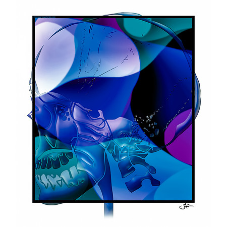 Blue Lateral Skull